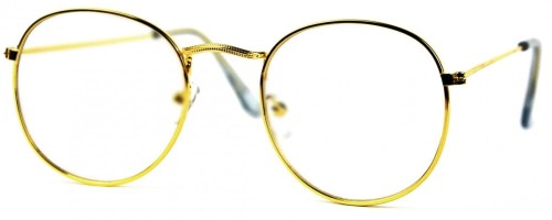 Bella - Okulary Zerówki - Złote