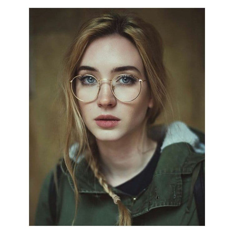 Bella - Okulary Zerówki - Złote