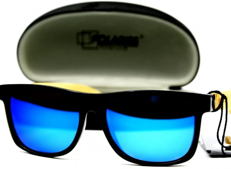 Jungle - Drewniane Okulary Polaryzacyjne - Niebieskie