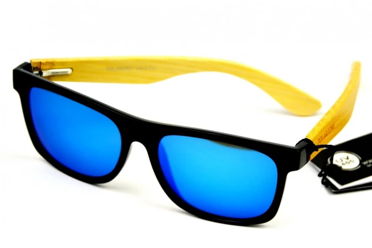 Jungle - Drewniane Okulary Polaryzacyjne - Niebieskie