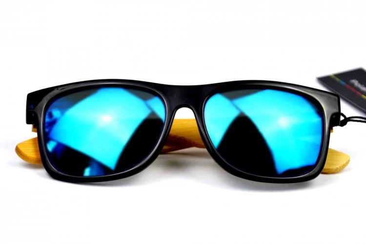 Jungle - Drewniane Okulary Polaryzacyjne - Niebieskie