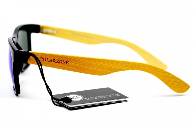 Jungle - Drewniane Okulary Polaryzacyjne - Niebieskie