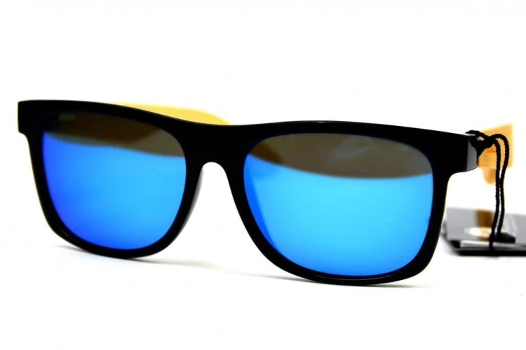 Jungle - Drewniane Okulary Polaryzacyjne - Niebieskie