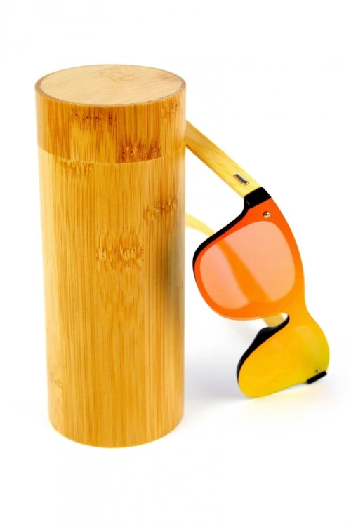 Waterfall - Drewniane Okulary Polaryzacyjne - Pomarańczowe