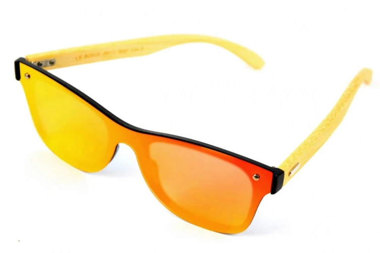 Waterfall - Drewniane Okulary Polaryzacyjne - Pomarańczowe