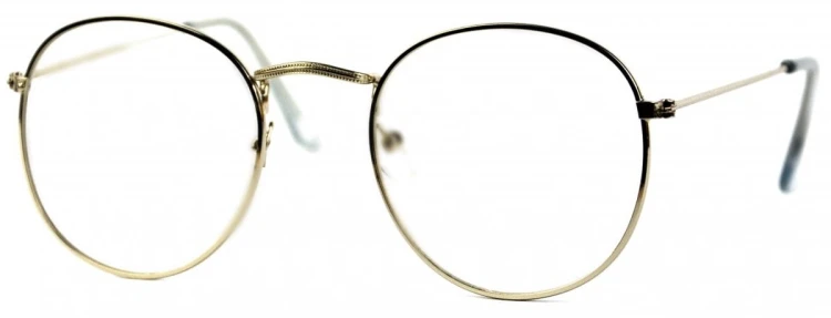 Bella - Okulary Zerówki - Srebrne