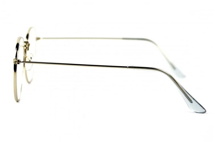 Bella - Okulary Zerówki - Srebrne