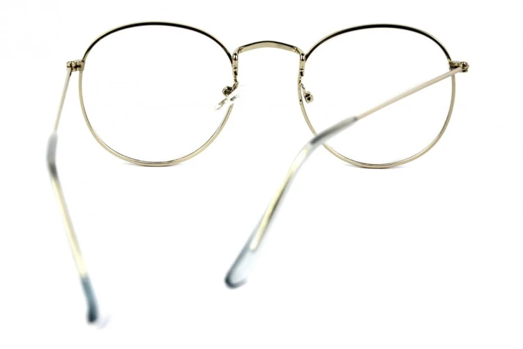 Bella - Okulary Zerówki - Srebrne