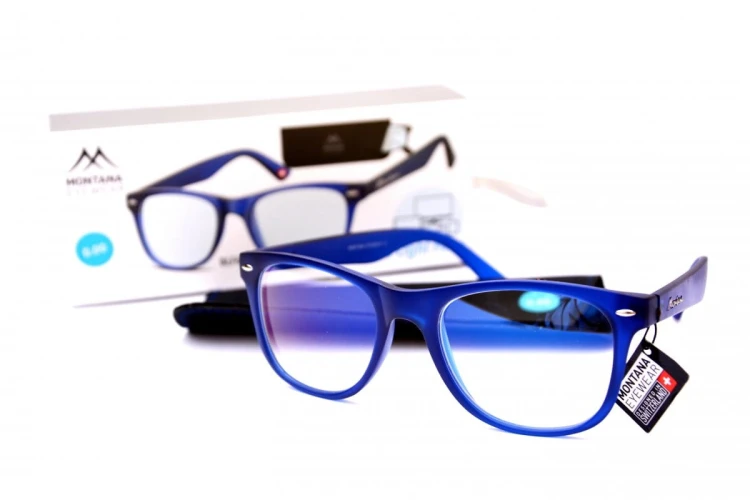 Clever - Okulary do pracy przy komputerze - Niebieskie