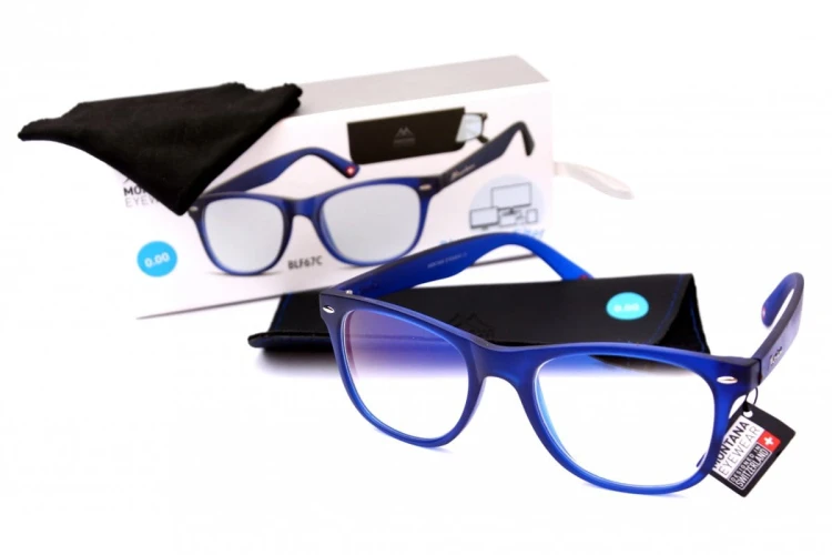Clever +1,0  - Okulary Korekcyjne do pracy przy komputerze - Niebieskie