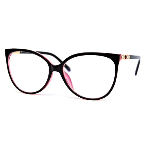 Elizabeth - Okulary do pracy przy komputerze - Czarno-Różowe