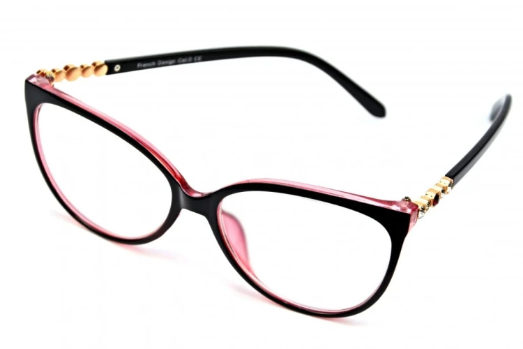 Elizabeth - Okulary do pracy przy komputerze - Czarno-Różowe