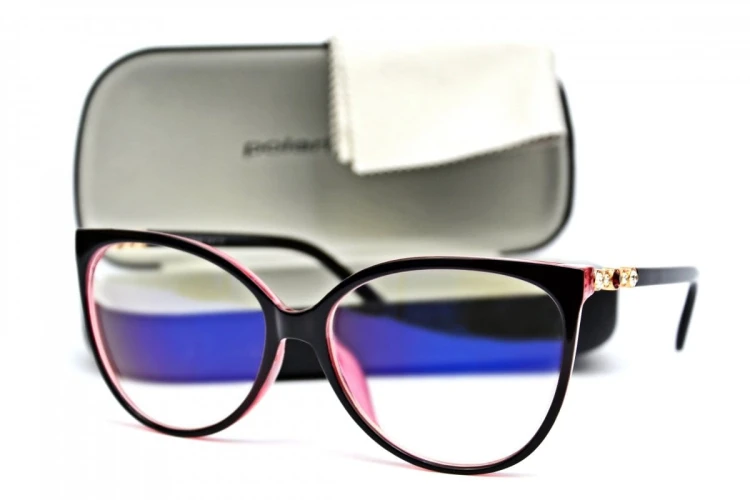 Elizabeth - Okulary do pracy przy komputerze - Czarno-Różowe