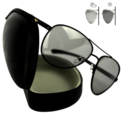 Rich - Okulary Fotochromowe Polaryzacyjne - Czarne