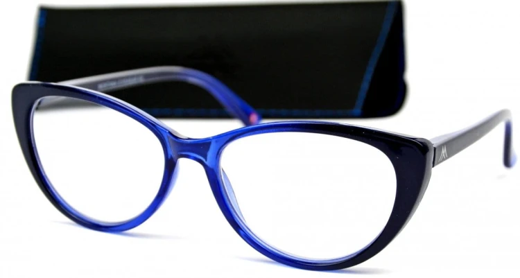 Betty +1,5 - Okulary Korekcyjne - Niebieskie